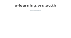 Desktop Screenshot of e-learning.yru.ac.th